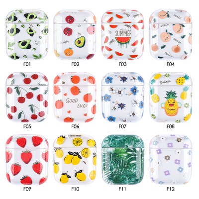 For AirPods Case Flower Transparent Plastic Wireless Blueto