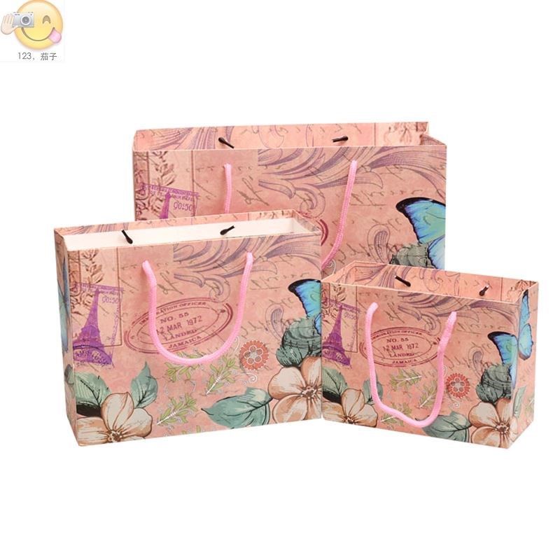 3pcs High Quality Gift Bag Fashion Eiffel Tower Paper Tote B