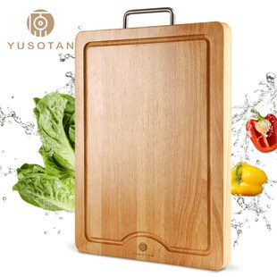 YSOTAN wood cutting board with handle made of solid whole wo