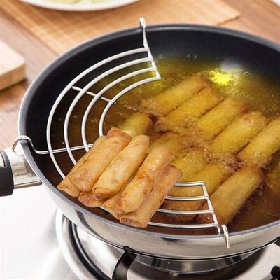 Leaky iron frame oil steaming cage steaming frame round pot