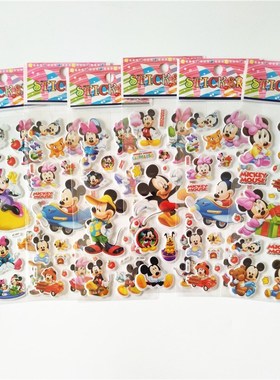 6 Sheets Anime Mouse Minnie Mickey Stickers Laptop Car Styl