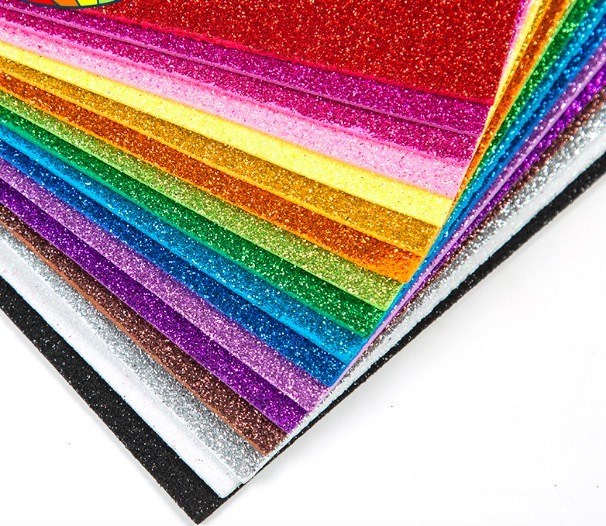 10Sheets Glitter Foam Paper Sparkles Paper for Children's Cr