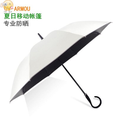 Vinyl umbrella long handle the sun umbrella is prevented bas