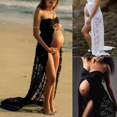 summer pregnant dress Couple maternity photography props ma