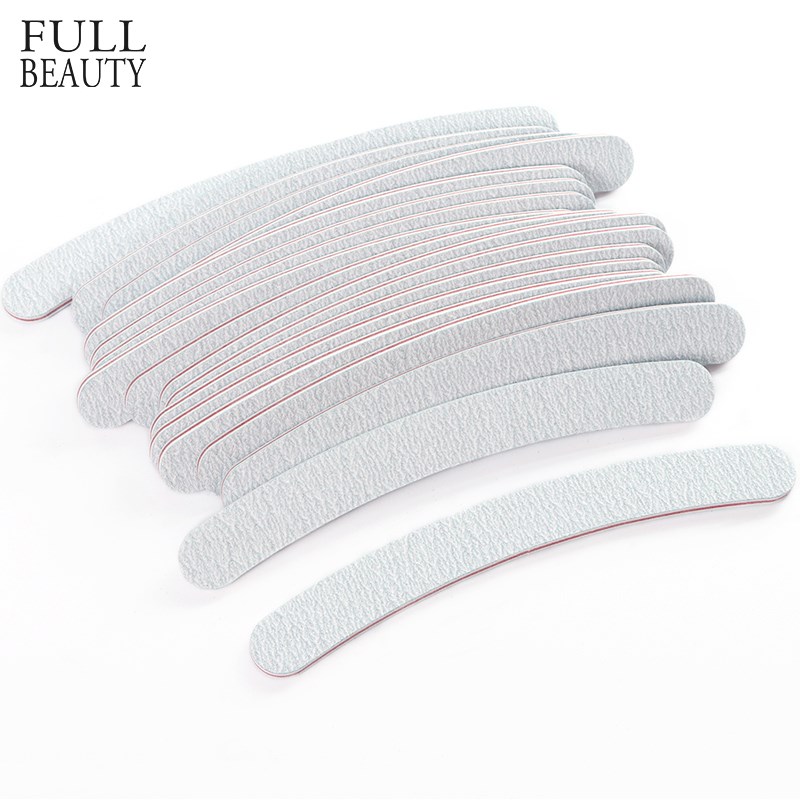 5pcs/Lot Grey Curve Nail Files Buffer Set 100/180 Sanding B