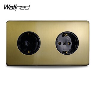 Wallpad Z6 Double EU Wall Power Socket Electrical Outlet wi