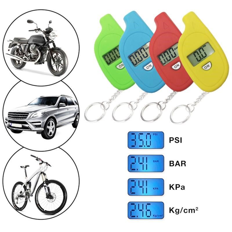 Portable Mini  Keychain Tire Tyre Wheel Pressure Gauge Test