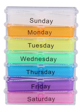 7 Days container tablet Weekly diet pills box Medicine Stor