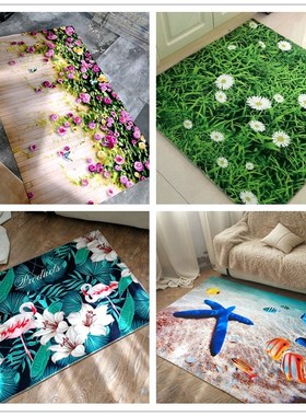 Carpet can clipping 3D ground mat door mat takes the door t