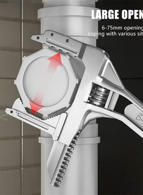 Adjustable Wrench Spanner Ratchet Pipe Wrenches Universal Sc