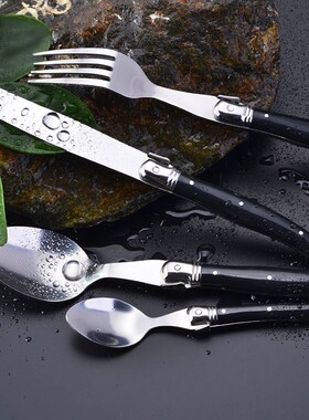 34pcs Laguiole StyleFlatware Set Stainless Steel Dinner k Sa