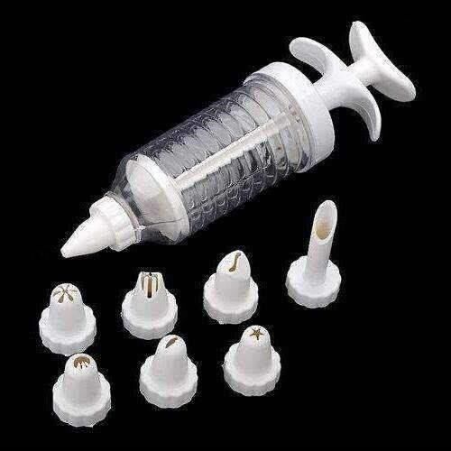 cake decorating decorator with 8 tips nozzles icing syringe