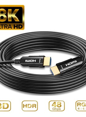 8K HDMI 2.1 Fiber Optic Cable Optical Montior Cable Safe fo