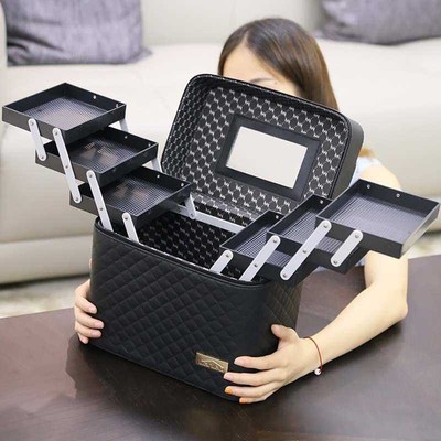 cosmetics storage box suitcase large capacity makeup bag