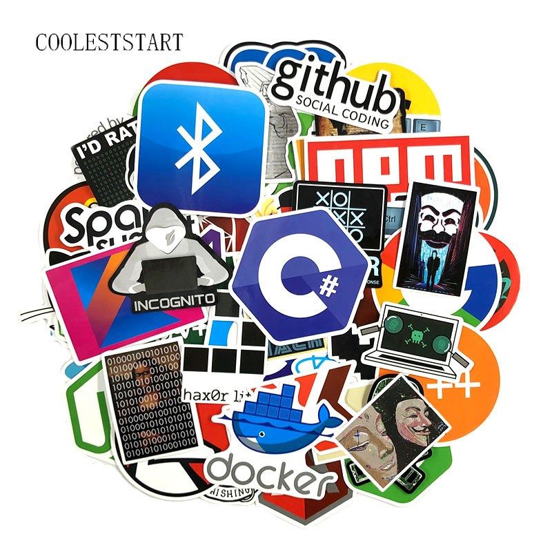 123Pcs/Pack Programming Stickers Geek Hacker Stickers For L