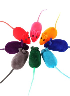 Multicolor Rubber Mouse Cats Squeak Noise Sound Toy Pet Play