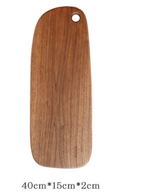 Japanese-style black walnut shaped breadboard, solid wood ch