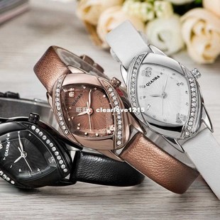 QIANBA Women Luxury Top Leather Strap Hot Brand Girl Lady Gi