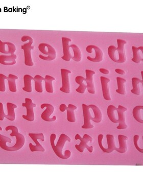 26 Lower-Alpha English Letters Silicone 3D Mold Cookware Din