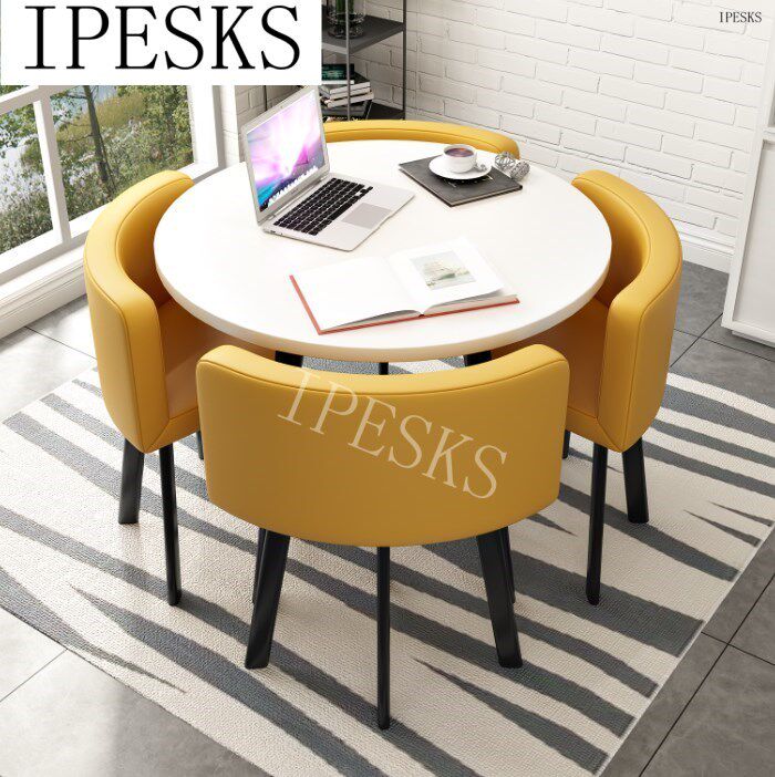 Simple reception table and chairs combination talk table sho