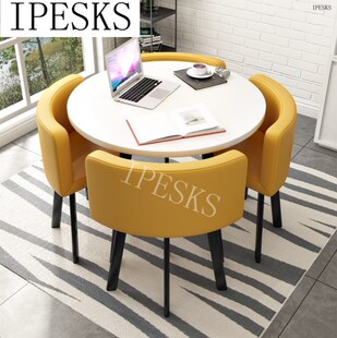 Simple reception table and chairs combination talk table sho
