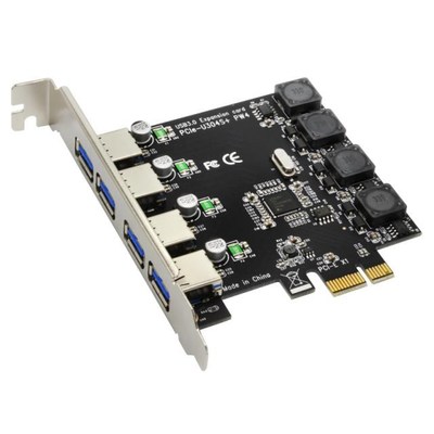 5Gbps 4 Ports USB 3.0 Superspeed Expansion Card Adapter PCI-