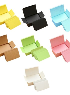 100 Pieces Yellow Cards White Blank Card Christmas Valentine