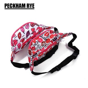 NEW ARRIVAL FASHION red lips design waterproof waist bags fo