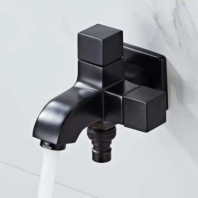 LIUYUE Faucets Black Brass Indoor/Outdoor Garden Wall Mount