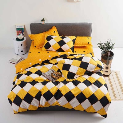 4 pcs bed sheets set beddings cotton flat sheet pillowcases