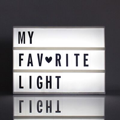 A6 Creative Cinema LED  Porch Light Up Sign Box Lightbox Mes