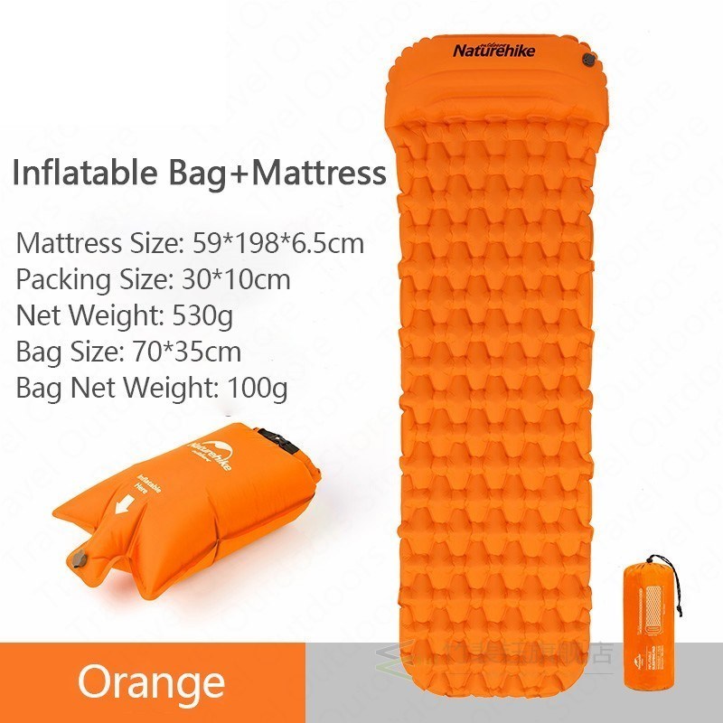 Sleeping Pad Single Person Nylon TPU Inflatable Mattress Cam