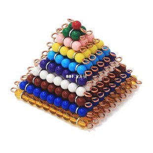 Baby Toy Montessori Math Toys Colorful Beads Stair Teaching
