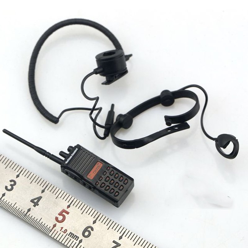 1/6 Scale Radio Walkie Talkie Headset Model for 12 Inches S
