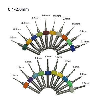 1pcs PCB Drill Kit 3.175mm Edge 0.1mm-2.0mm Tungsten Carbide