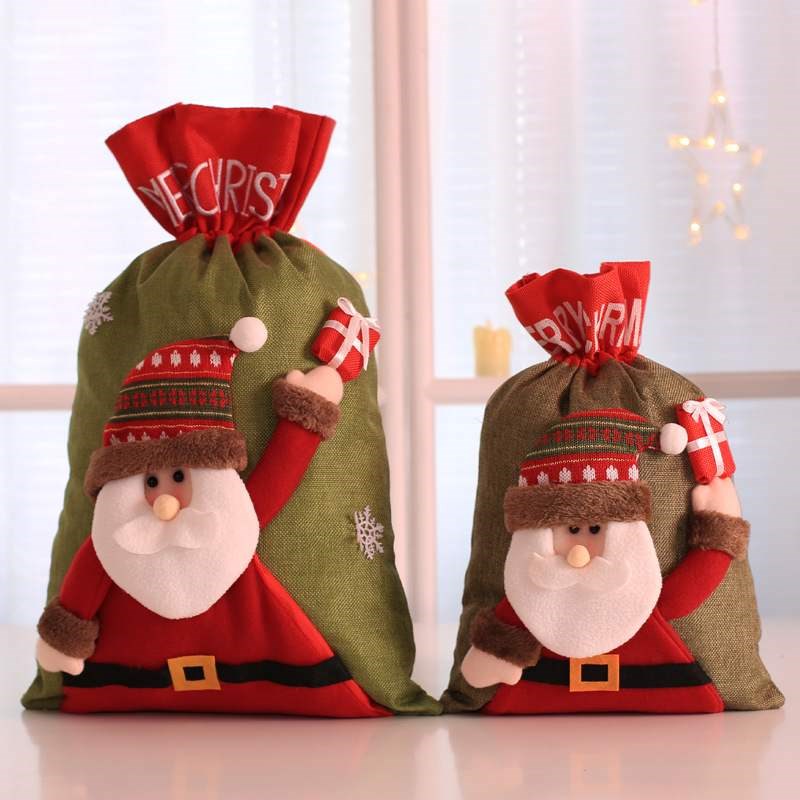 Christmas Santa Sack Gift Presents Bag Candy Bags Children G
