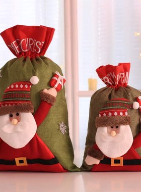 Christmas Santa Sack Gift Presents Bag Candy Bags Children G