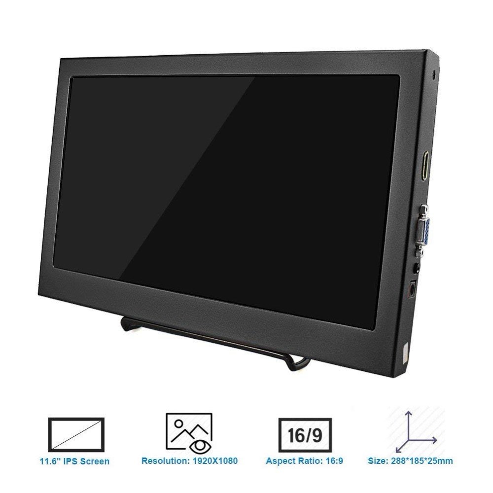 11.6 inch IPS HD LCD 1080P Monitor Mini Comput