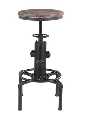 iKayaa Modern Metal Industrial Bar Stool Height Adjustable S