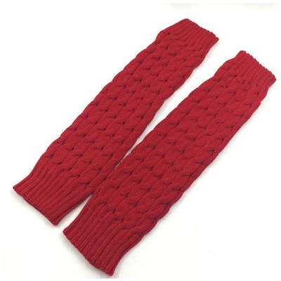 winter woman knitting knee warmer leg boots set heap socks袜