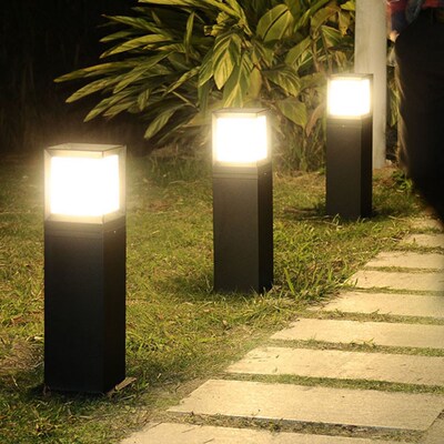 Thrisdar E27 Outdoor Garden Lawn Light Square Landscape Fenc