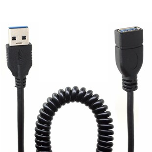 Spiral Coil USB Cable USB 3.0 Male to Female Extension Cord