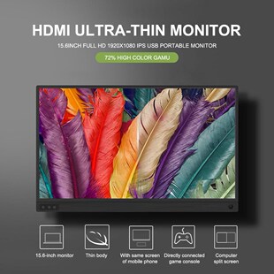 Full HD Gaming Monitor IPS 1080p Monitor USB Large Screen H