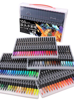 Felt-tip Pens Dual Tips 48/60/72/100 Art Marker Water Based