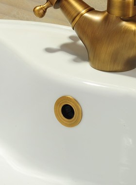 Bathroom Parts Basin faucet Sink Overflow Cover Brass Six f