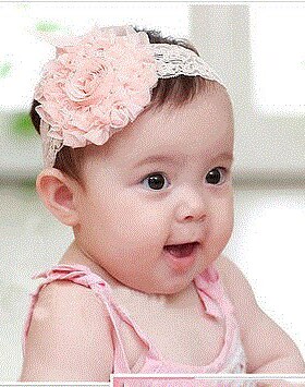 Elastic Baby Kids Girl Boys Infant Hair Band Lace Flower Hea