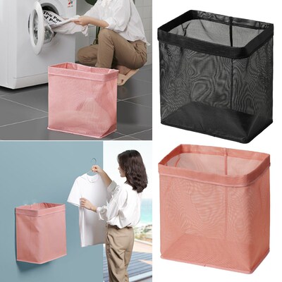 New Portable Wall Hanging Laundry Basket Underwear Socks Ba