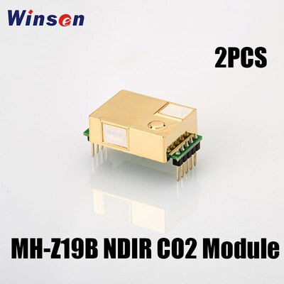 2PCS  MH-Z19B NDIR CO2 Sensor Module Anti-water Vapor Interf