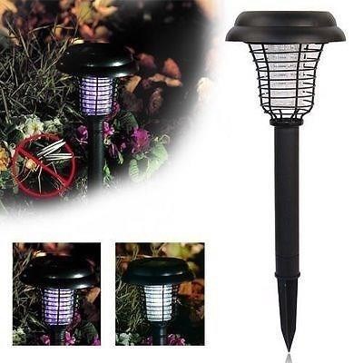solar led light pest bug zapper insect mosquito killer garde