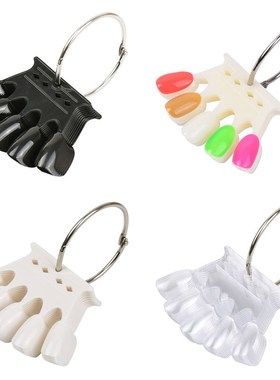 4Colors False Nail Tips Display Practice Chart Acrylic Gel